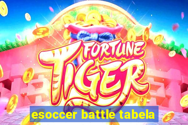 esoccer battle tabela