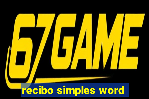 recibo simples word