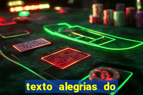 texto alegrias do natal com interpretação e gabarito